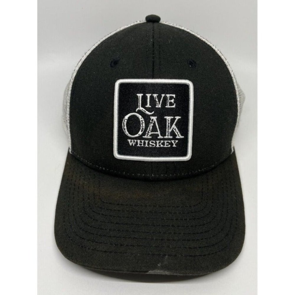 Live Oak Whiskey Jacksonville FL SnapBack Hat Cap Adjustable White and Black Hat